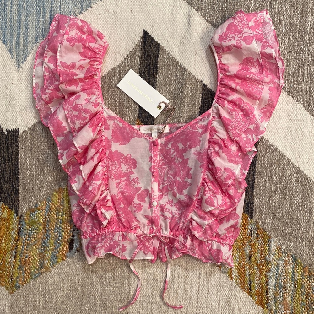 LoveShackFancy Avery Top XS NWT